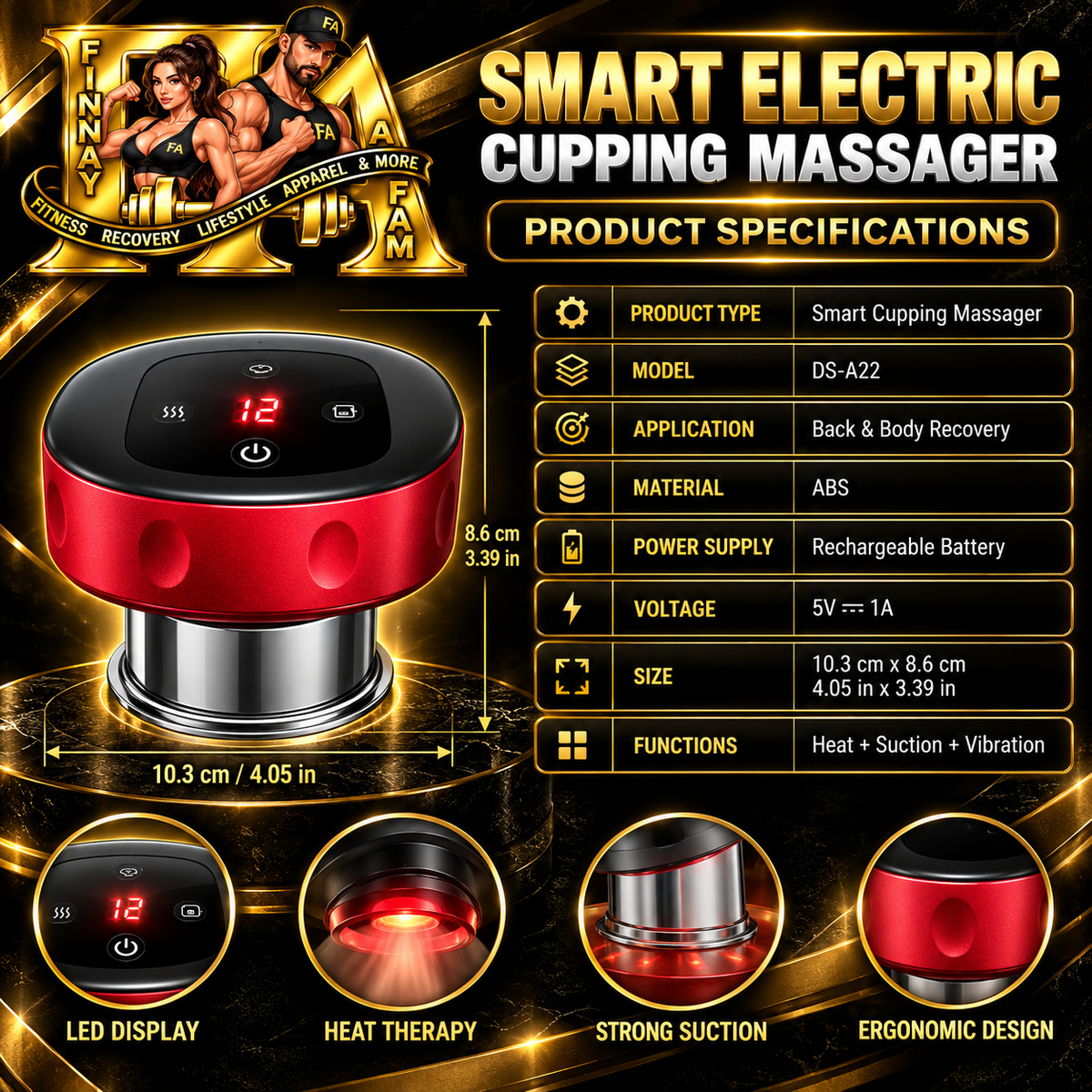 Smart Electric Cupping-Heat & Suction Recovery