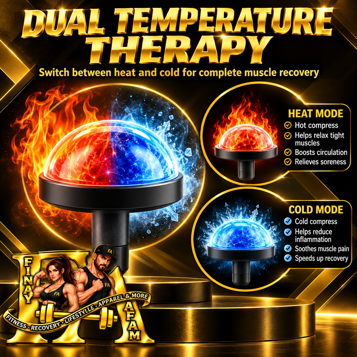 Deep Tissue Massage Pro-Gun with Adjustable handle