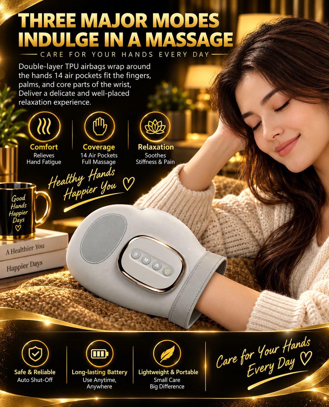 5-Level Air Compression Hand Massager