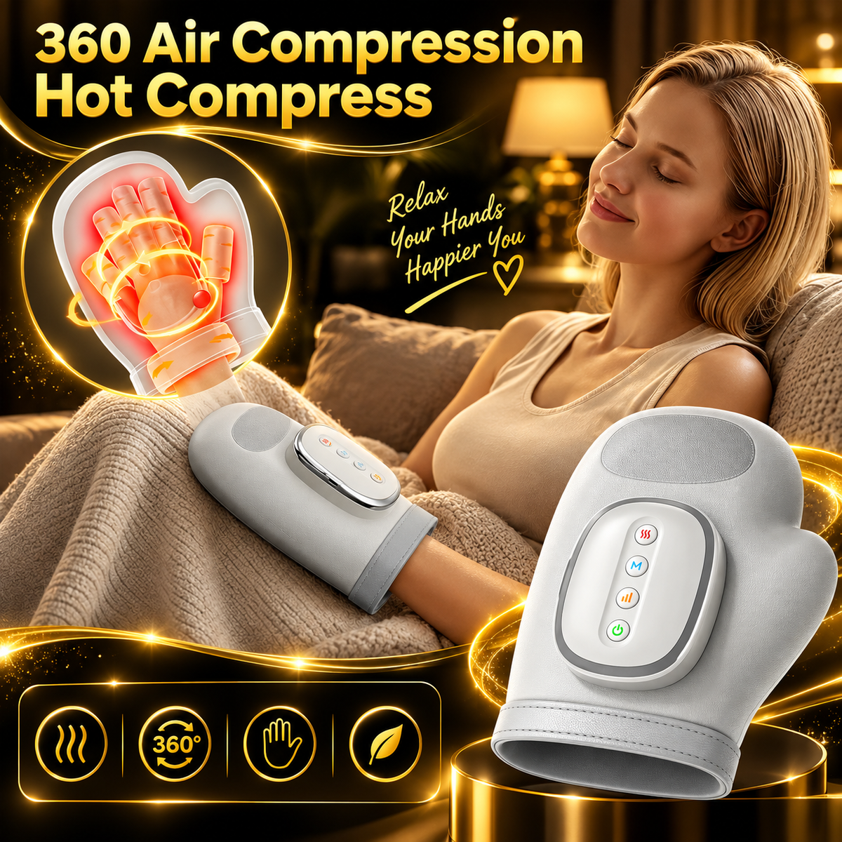 5-Level Air Compression Hand Massager