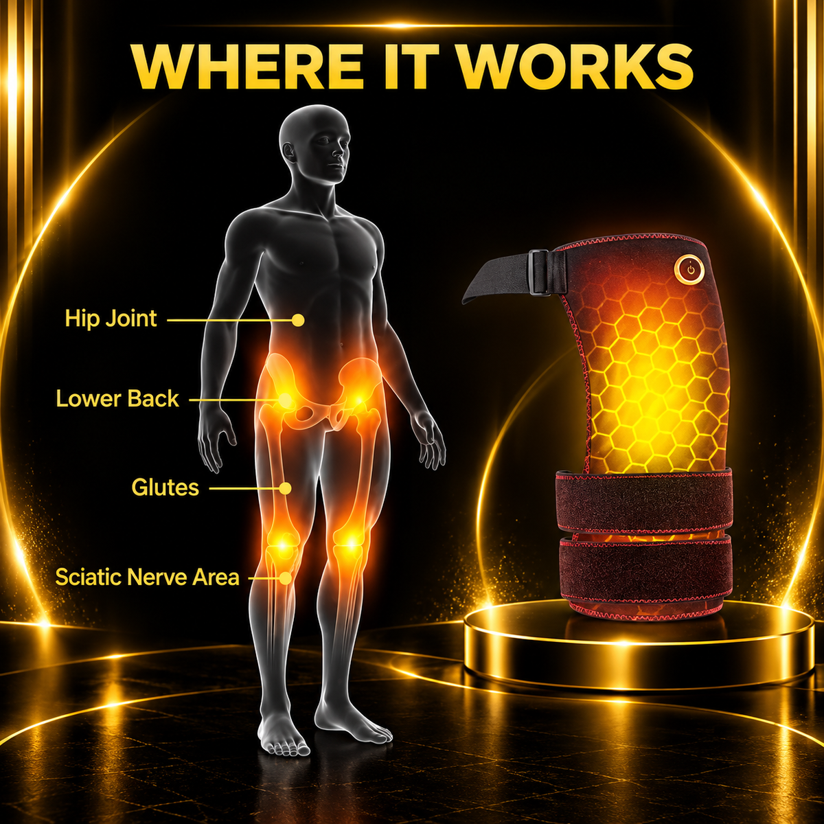 Cordless Heated Hip & Lower Back Recovery