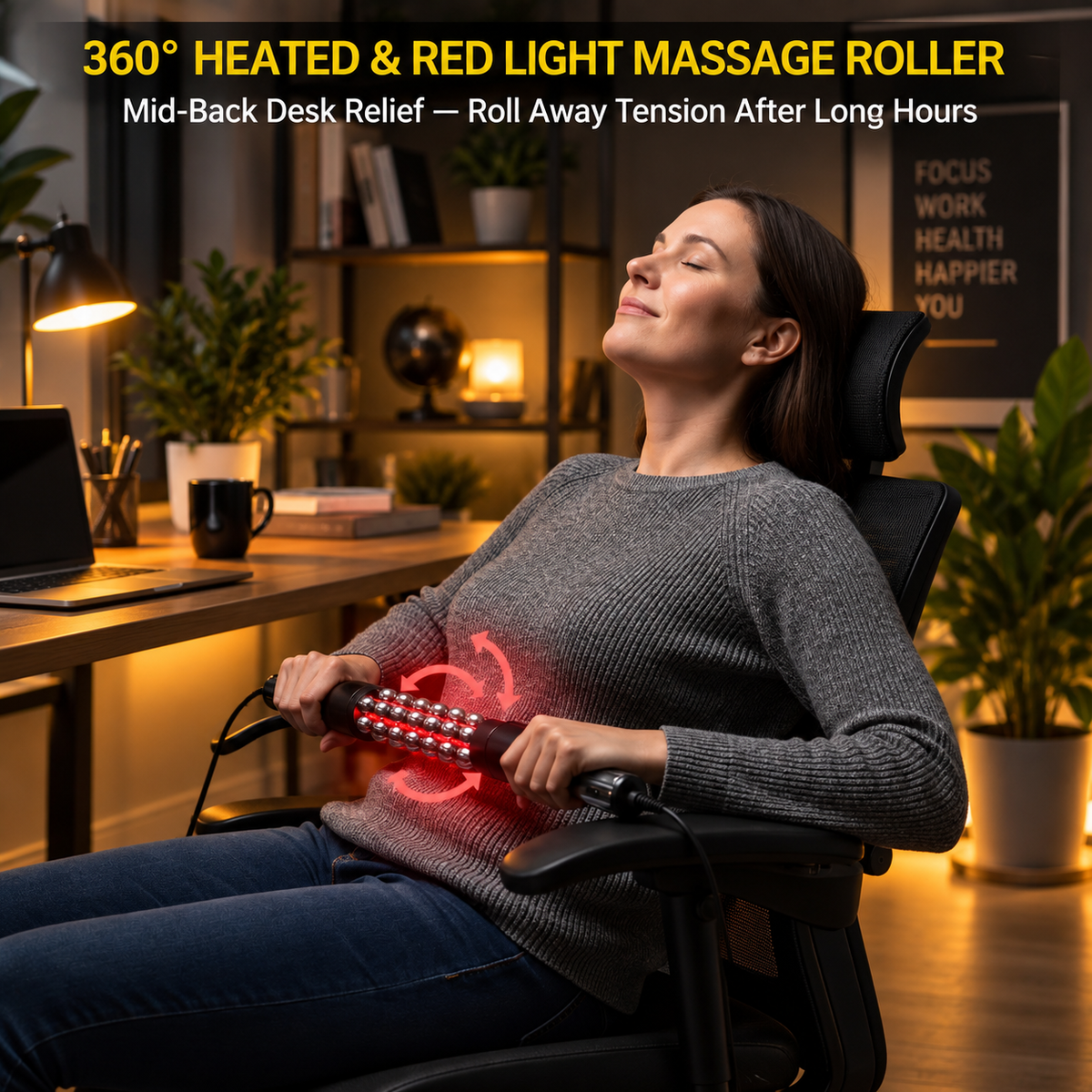 360 Heated & Red Light  Massage Roller