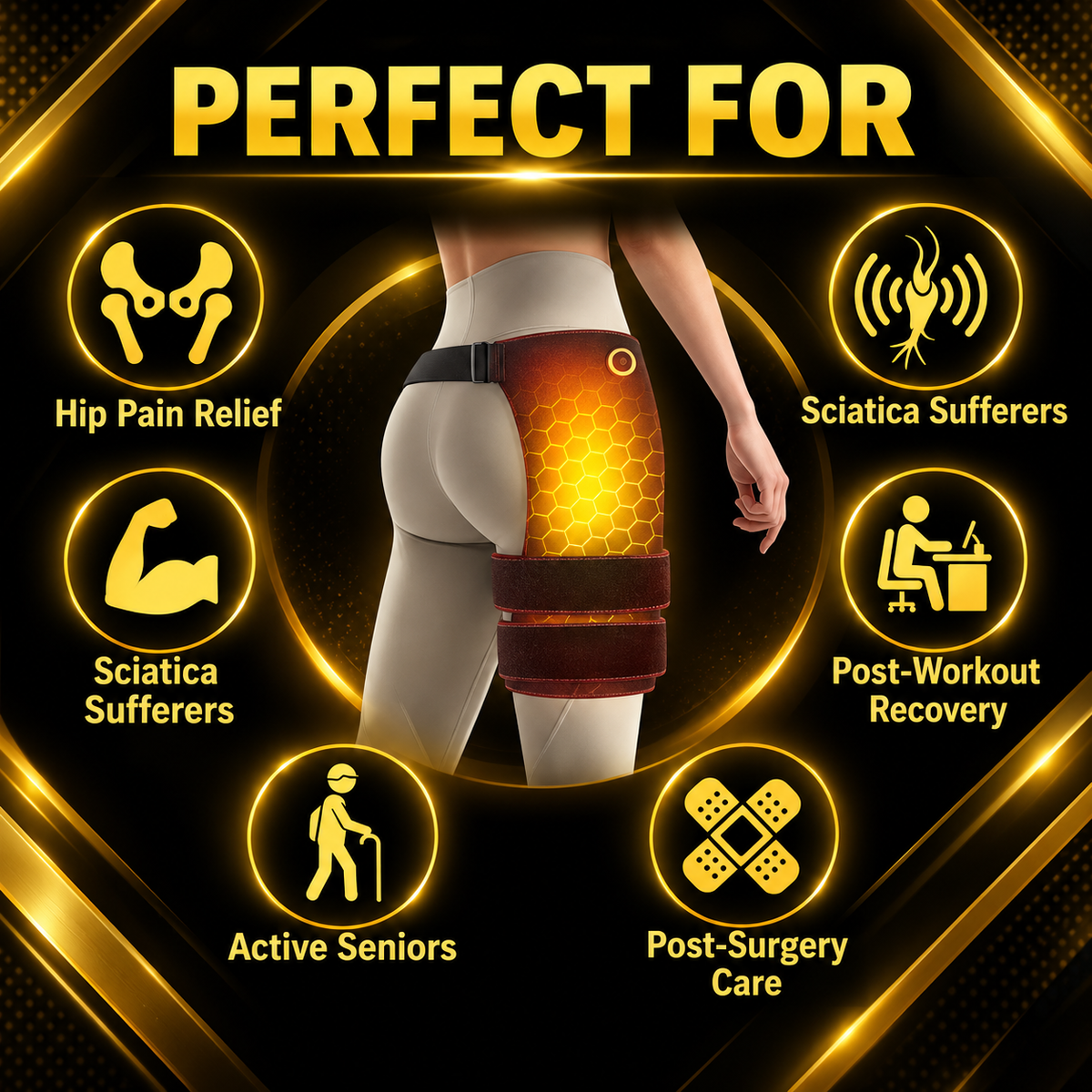 Cordless Heated Hip & Lower Back Recovery