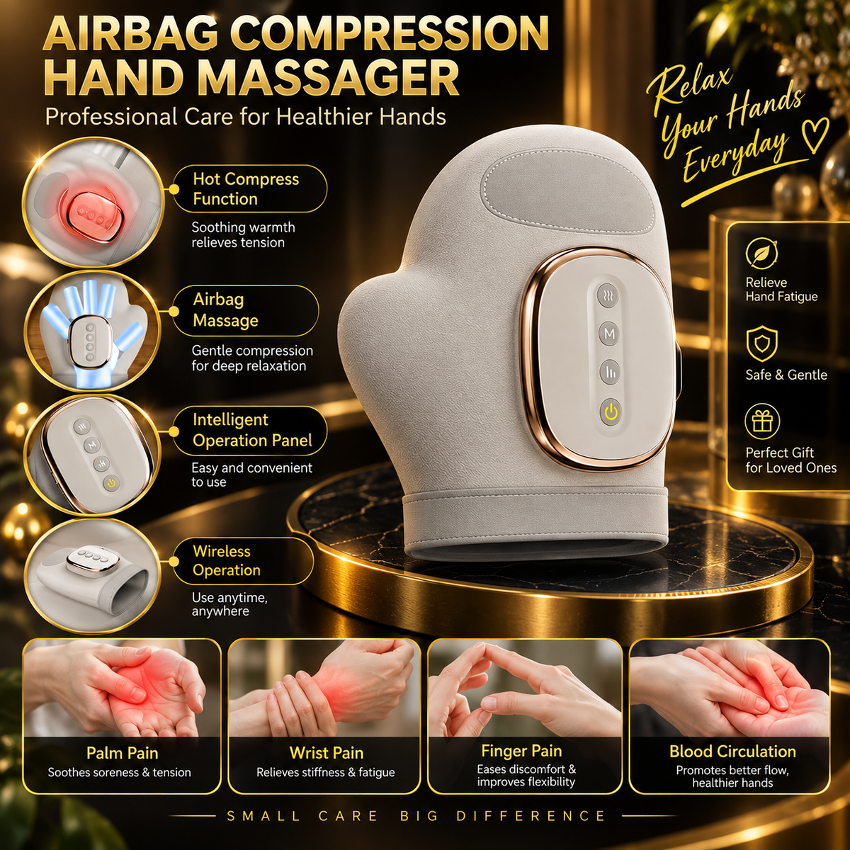 5-Level Air Compression Hand Massager