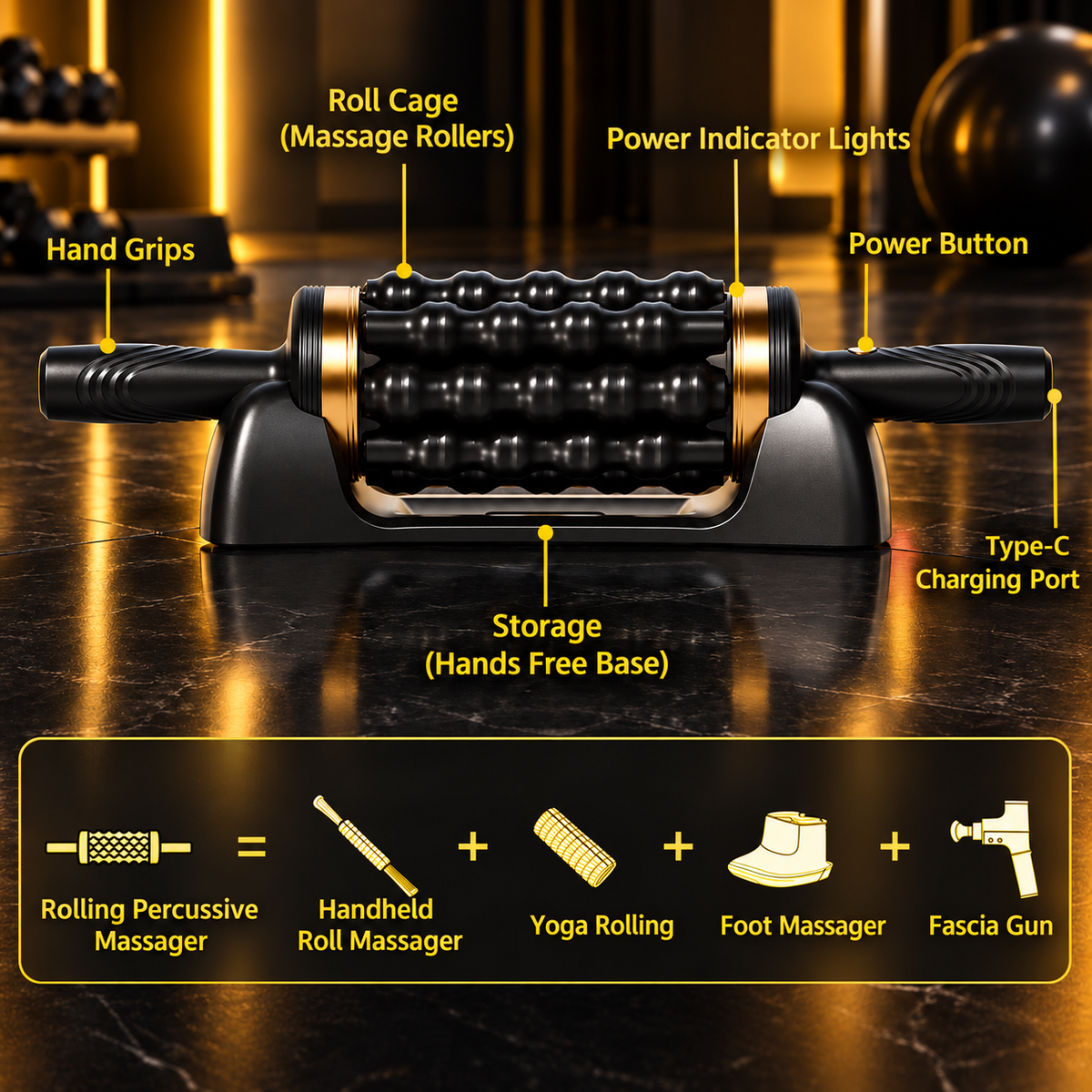 Deep Tissue Percussive Massage Roller