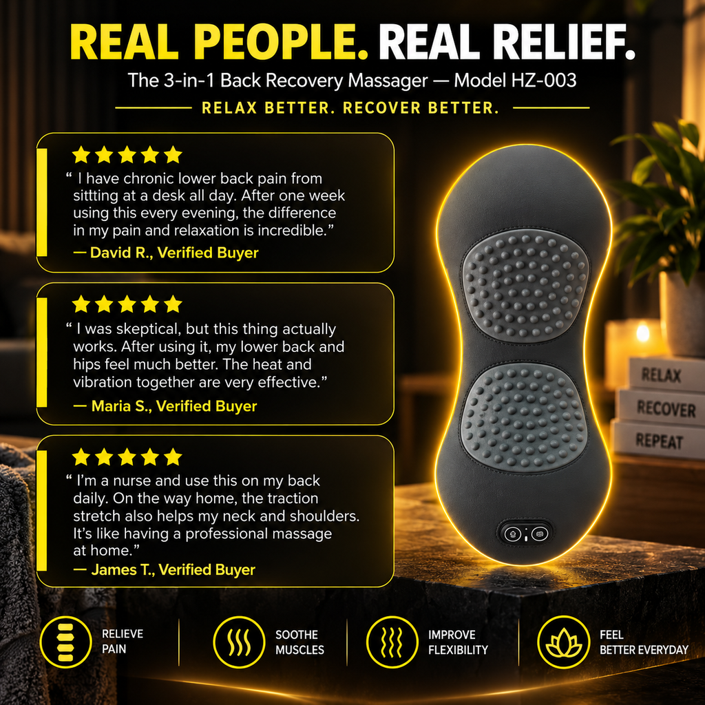 3-in 1 Shiatsu Back Recovery Massager