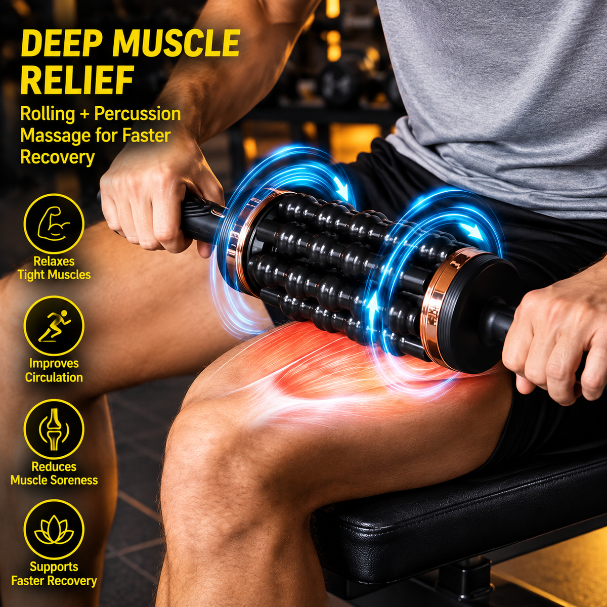 Deep Tissue Percussive Massage Roller
