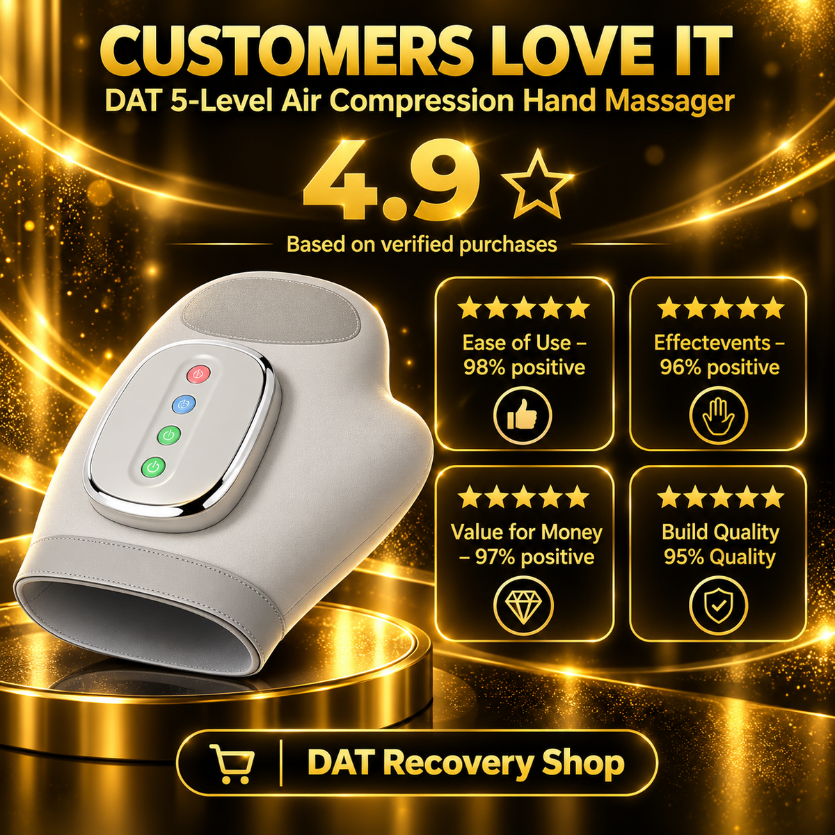 5-Level Air Compression Hand Massager