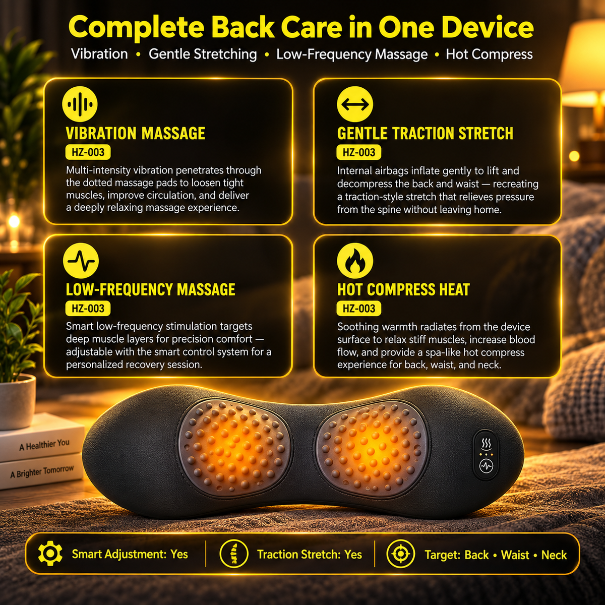 3-in 1 Shiatsu Back Recovery Massager