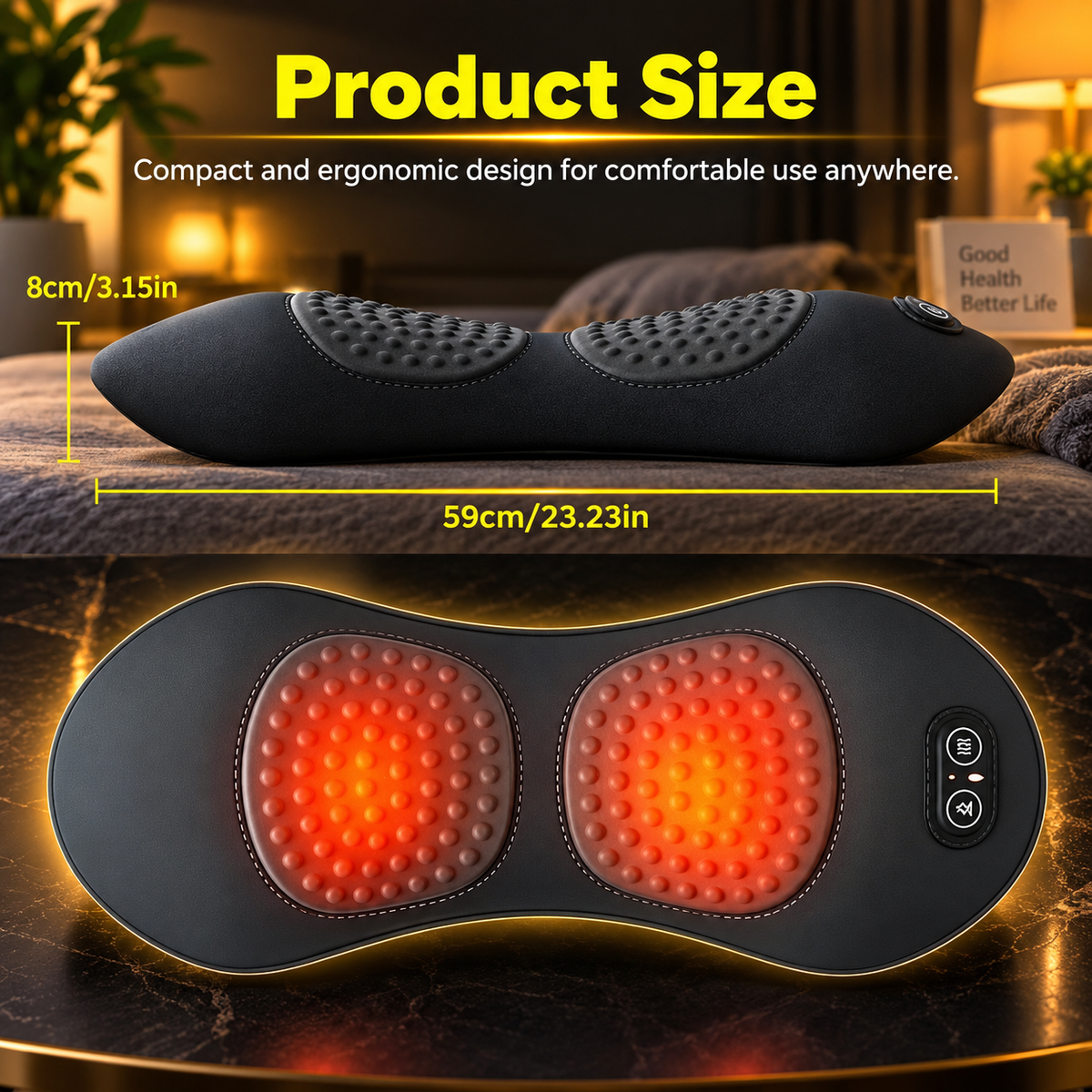 3-in 1 Shiatsu Back Recovery Massager