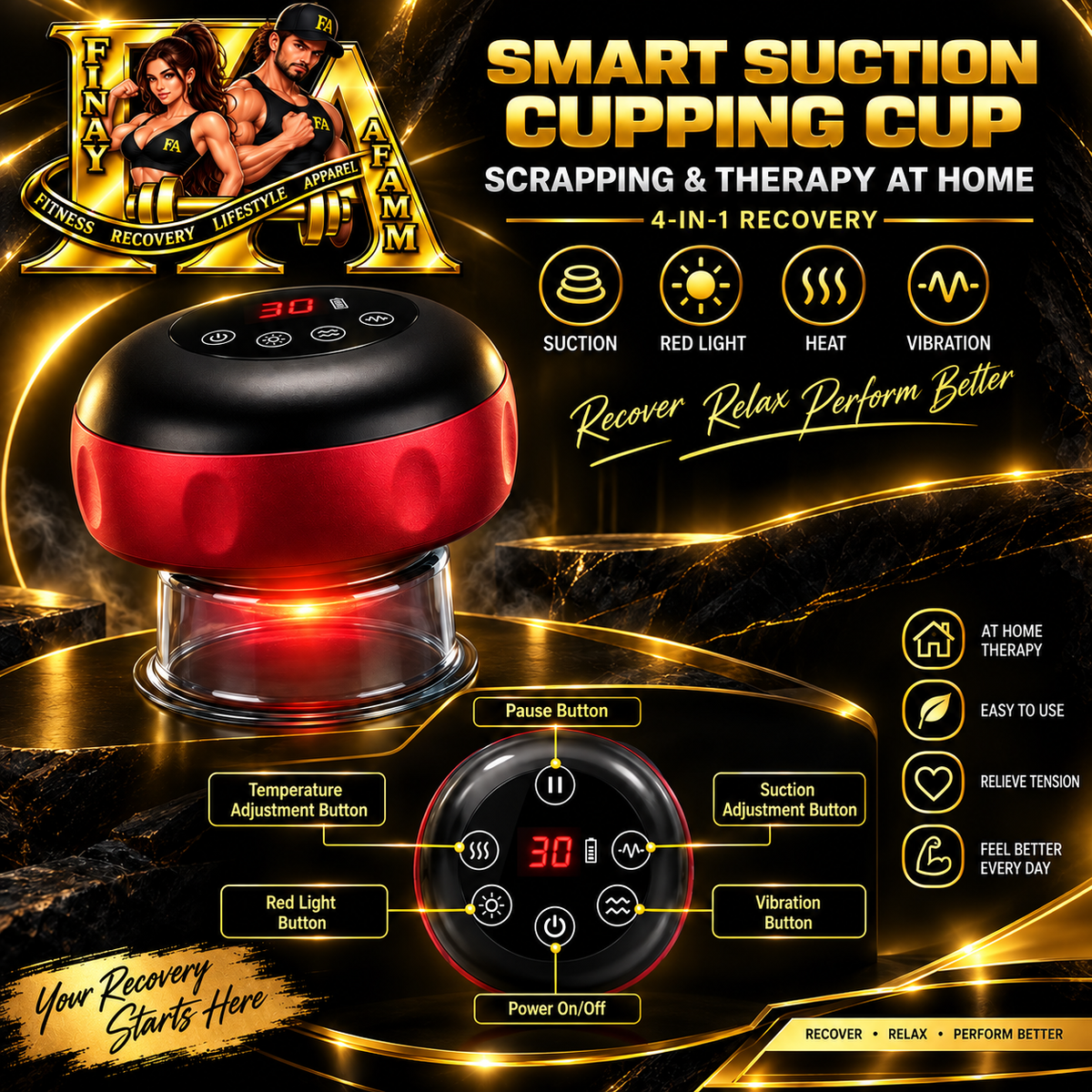 Smart Electric Cupping-Heat & Suction Recovery